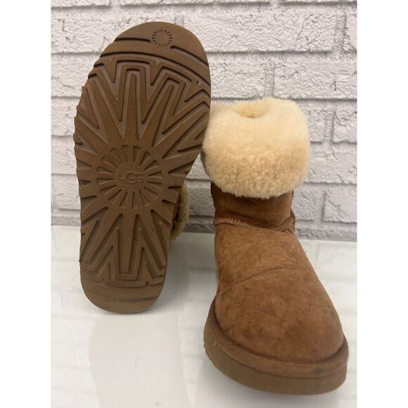Ugg Women Brown / Tan Shearling Lined Boots Size 7 - Picture 5 of 9